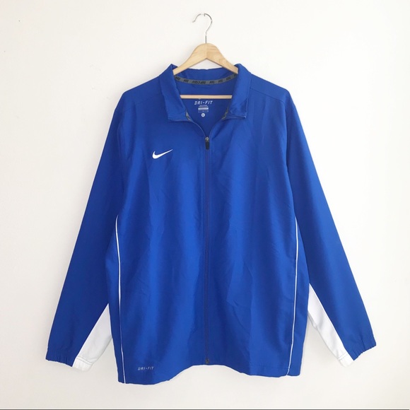 Nike Other - Nike Men’s Dri-Fit Blue White Full Zip Jacket Lg